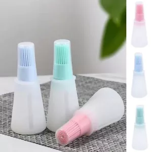 Silicone Barbecue Oil Bottle Heat-Resistant Seasoning Bottle Brush Kitchen - Picture 1 of 15