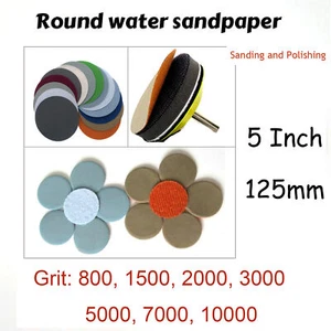 Sanding&Polishing 5" 125mm Wet Sanding Discs Hook&Loop Sandpaper 800-10000 Grit - Picture 1 of 13