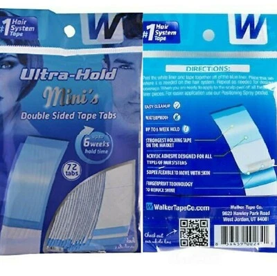 Walker Ultra Hold Tape Mini 72 Tabs Double Sided Tape for Wig,Toupee, Hairpiece. - Image 1 of 4