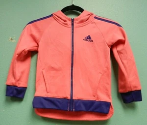 Cute Pink & Blue Full Zip Adidas Running Jacket Kids Size 5mo - EXC - Picture 1 of 3