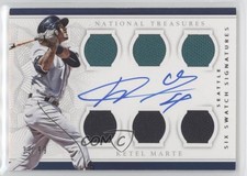 2016 National Treasures Six Swatch Signatures /99 Ketel Marte Rookie Auto RC