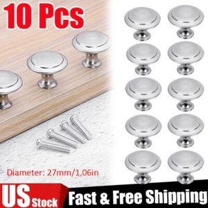 10 Stück Schrankknöpfe Küche Tür Schrank Schublade Griffe Ziehen Nickel gebürstet  - Bild 1 von 14