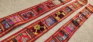 Vintage Patchwork Trim from Kutch India - Handcrafted Textile Border Ethnic - Bild 1 von 5