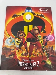 Disney Pixar Los Increíbles 2 Película Promocional Libro de Actividades Rompecabezas Anuncio de Trivia - Imagen 1 de 9