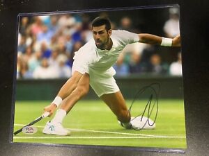 Novak Djokovic SIGNED US Open Wimbledon 8x10 Photo PSA Autograph Australian Open