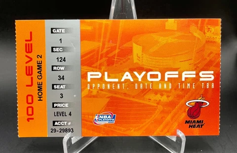 2000 NBA Playoff Ticket Miami Heat vs Detroit Pistons 1st Round Game 2 Cover