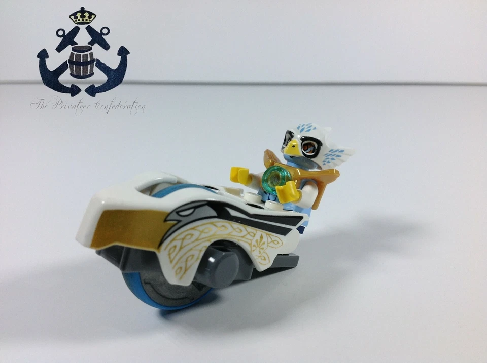 Lego Legends of Chima Minifigura Equila con Bicicleta Halcón Blanco Foto 1 de 1