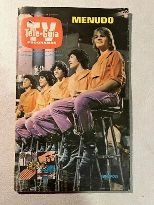 Vintage Mexican TELE GUIA TV GUIDE MENUDO Cover From 1980's - Image 1 of 4