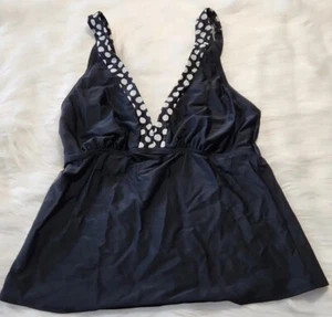 New Venus Black Pokadot Tankini 14 Swimwear Swimsuit - Picture 1 of 5