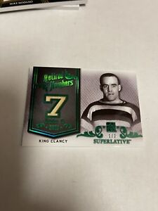 King Clancy relic card 2017 In the Game Superlative Retired Number 1/2
