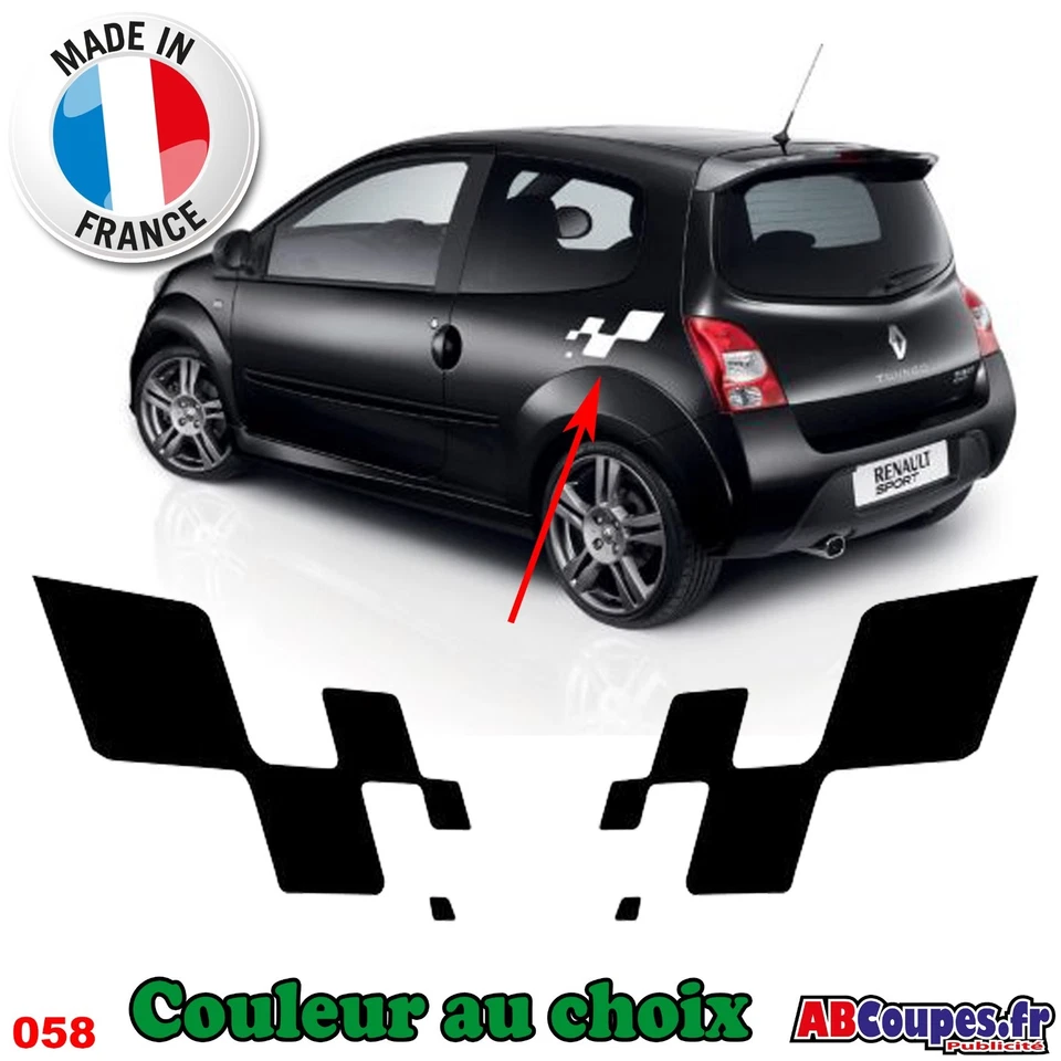 Stickers Autocollants Damier Sport - Stripping Clio Megane Twingo - 058