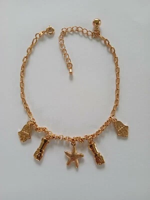 Pulsera tobillera de mano Fátima chapada en oro rosa Foto 1 de 2