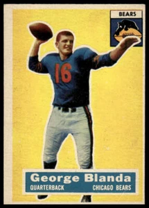 1956 Topps #11 George Blanda Football Card Chicago Bears EX - Picture 1 of 2