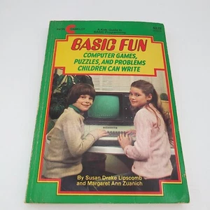 Vintage 1982 Basic Fun: Computer Games, Puzzles, & Problems paperback book - Picture 1 of 8