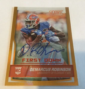 2016 SCORE FIRST-DOWN AUTO Demarcus Robinson RC #10/10 Florida Gators Rams - Picture 1 of 4