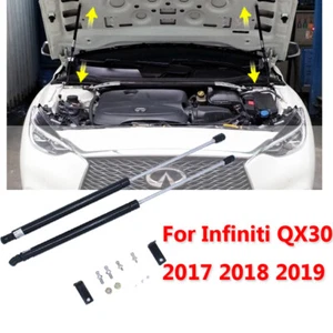 Hood Gas Charged Lift Supports Shock Struts Prop Rods Fit For Infiniti QX30 - Picture 1 of 4