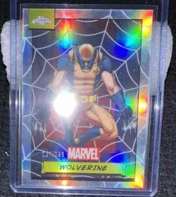 2024 Topps Chrome Marvel WOLVERINE Spider Web Refractor /399  - Image 1 of 2