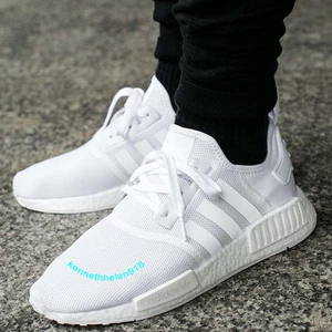 NUEVOS ZAPATOS PARA CORRER ADIDAS NMD R1 TRIPLE BLANCO BA7245 PARA HOMBRE TALLA 9 - Imagen 1 de 12