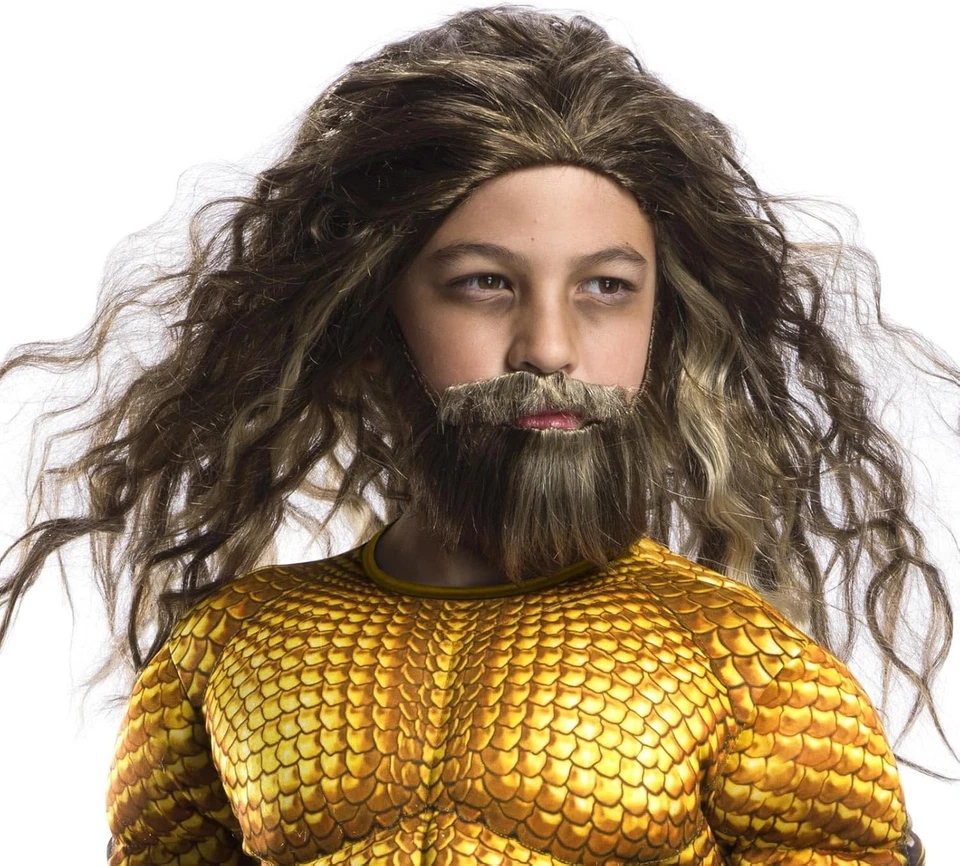 Justice League Movie Aquaman Child Beard and Wig