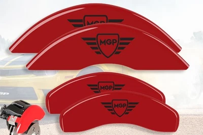 2015-2019 Audi A3 Front + Rear Red Black "MGP" Brake Disc Caliper Covers 4pc Set - Image 1 of 4