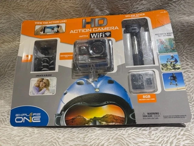 Explore One HD Action Camera with Wi-Fi and Accessories Bundle - New - Image 1 of 4