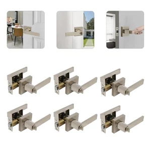 Juego de 6 paquetes de cerraduras de manija de puerta de privacidad para dormitorio, baño - Imagen 1 de 15