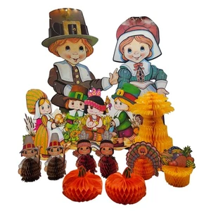 Vintage The Beistle Thanksgiving Herbst Stanzformen und Waben Dekorationen Menge 15 - Bild 1 von 22