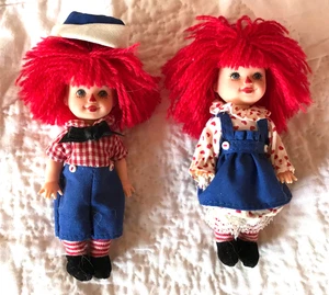 Raggedy Andy kleine Gummi/Kunststoff Figuren Puppen - Bild 1 von 6