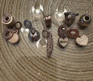 8 Authentic Pandora Retired Gold-Plated Charms - Picture 1 of 12