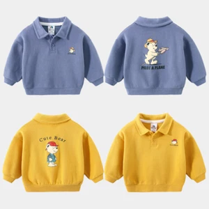 Baby Print Hoodie Spring Clothes Boys Children's Lapel Coat Kids Coats - Picture 1 of 13