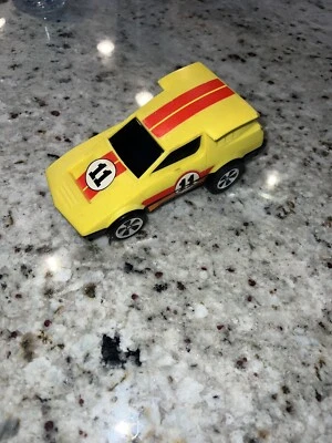 Mattel 1976 Power N Speed vintage yellow friction racer race car WORKS - Image 1 of 4