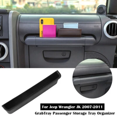 Passenger Handle Storage Tray Organizer Box for 2007-2010 Jeep Wrangler JK JKU Foto 1 de 4