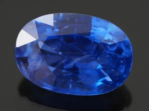 NATURMINE - OVALER SATTER BLAUER CEYLON-SAPHIR 1,64 CTS. - Bild 1 von 4
