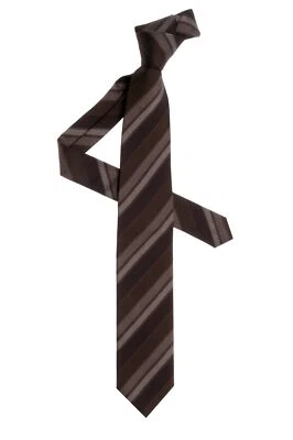 Cravatta Hubert Milano Marrone 100% Seta - Imagen 1 de 2