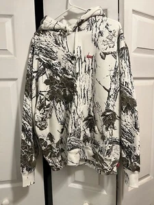 Supreme Small Box Hooded Sweatshirt Hoodie Snow Camo Real Tree Wu Tang Sticker - Picture 1 of 6