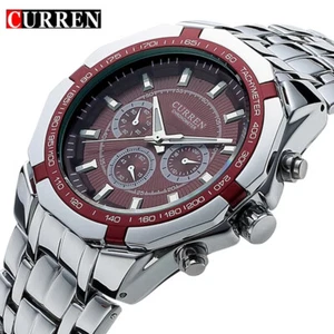 CURREN Brand Watches for Men Steel Bracelet Wristwatch Business Male Watch Gifts - Picture 1 of 15