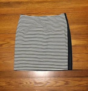 Madewell Womens Eventide Zip Pencil Skirt Knit, Pique - Navy / White - MEDIUM - Picture 1 of 9