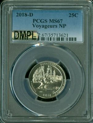 2018 D VOYAGEURS QUARTER PCGS MS67 MAC DMPL FINEST REGISTRY SPOTLESS  * - Image 1 of 2