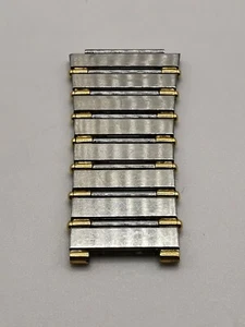OMEGA - SECTION DE BRACELET 8-MAILLONS ACIER/OR-16/21MM-CLOUS DE DECOR BORGNES - Picture 1 of 3