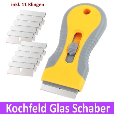 Kochfeld Glas Induktion Glaskeramik Herd Schaber viele Ersatzklingen Klingen GUT