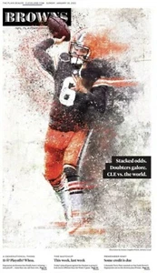 NFL playoffs January 10 2021 Plain dealer cleveland browns steelers newspaper - Picture 1 of 1