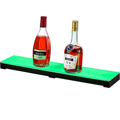 VEVOR 24  1 Step LED Lighted Glowing Liquor Bottle Display Shelf Home Bar Rack • 52.99$