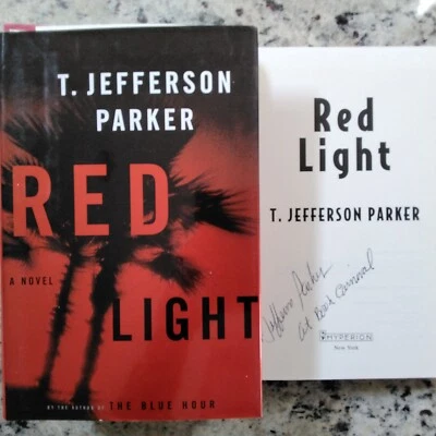 T Jefferson Parker SIGNED 2000 Red Light  1st HC/DJ Thriller Merci Rayborn Foto 1 de 4