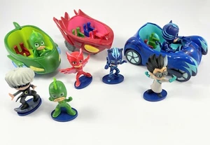 PJ Mask Vehicles and Action Figure Lot Set (5) Catboy Night Ninja Gekko Romeo - Picture 1 of 3