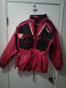 Prev. Owned Spyder red,black,yellow snow board jacket w/ hide away hood. Size20 - Picture 1 of 2