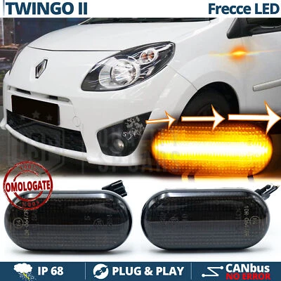 Frecce LED Sequenziali per Renault TWINGO 2 DINAMICHE Nere CANbus PLUG & PLAY - Immagine 1 di 4