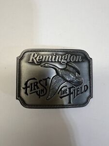 VTG 1980 Remington "First In The Field" Canadian Goose Metal Belt Buckle USA