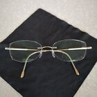Silhouette White/Gold Rimless Eyeglasses Frames Titan xx-17-135