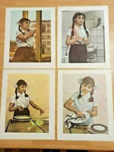 Soviet Vintage posters. Everyday life of school and pupils. 1950s USSR. 5 ## - Picture 1 of 24