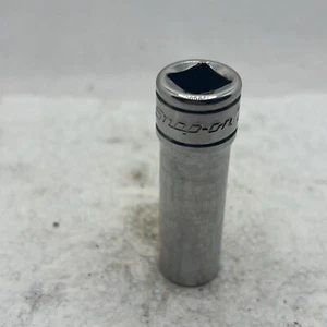 Vintage Snap On 3/8" Dr 12-Pt 7/16" Deep Socket - SF141 Previous Owner Marking - Picture 1 of 7